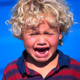 Blond Boy Crying